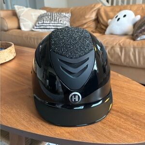 One K Defender Avance glossy helmet with swarvoski crystal panel - barely used